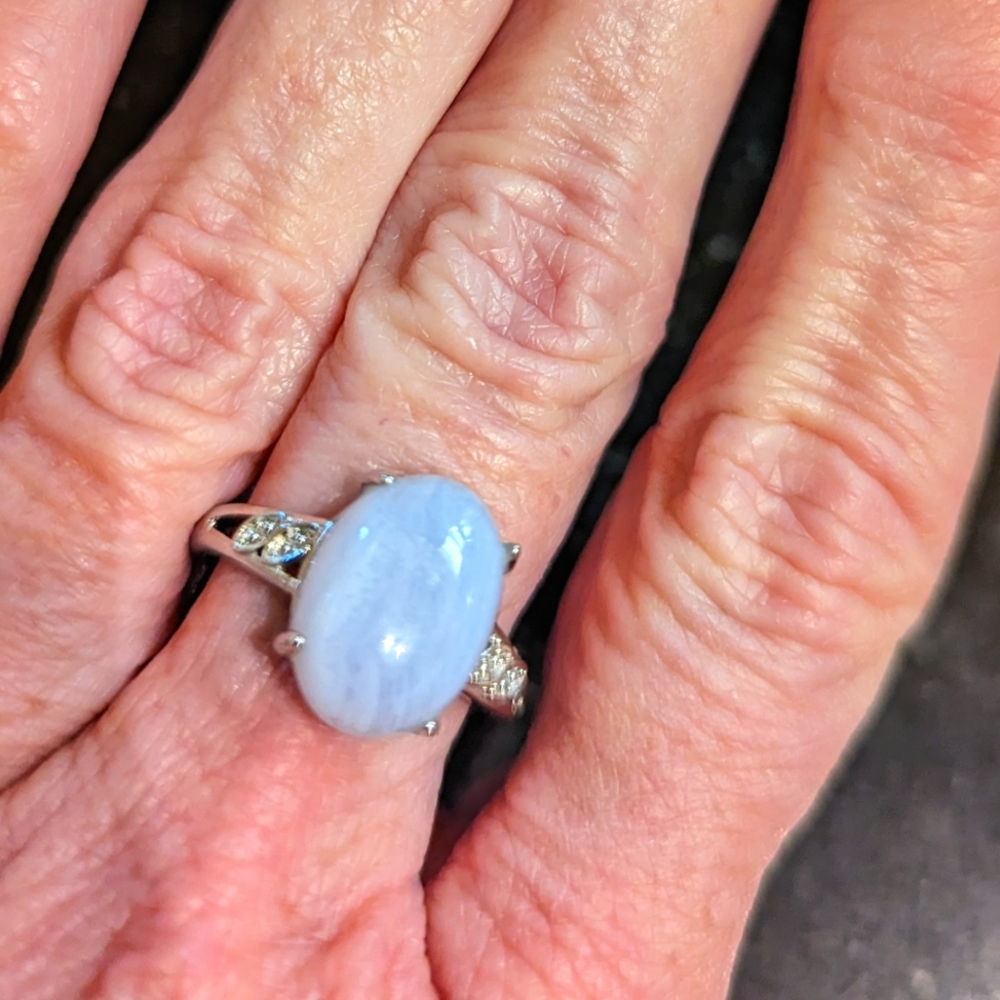 Blue Lace Agate Ring